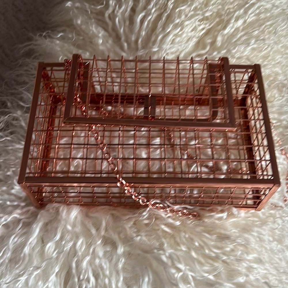 Rose Gold metal purse